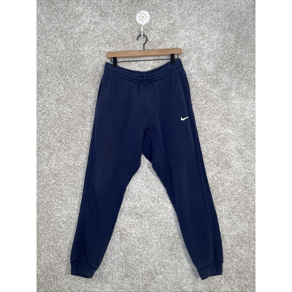 Nike Vtg Blue Tag Y2K sportswear drawstring navy Blue joggers - Medium